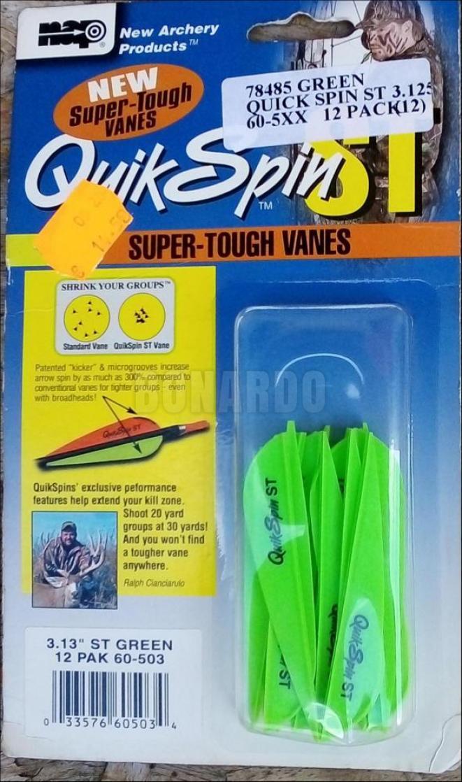 NAP QUICK SPIN ALETTE IN PLASTICA 3.13" ST  CONF. 12 PCS FLUO GREEN