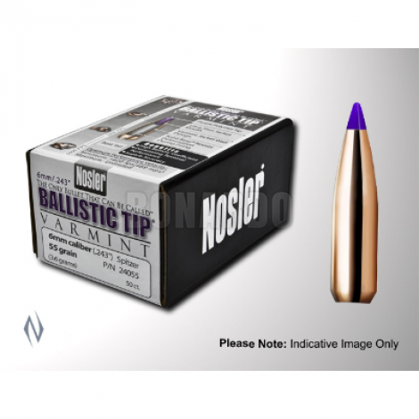 NOSLER PALLA 243" 55 GRS BALLISTIC TIP conf.100