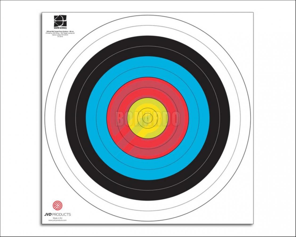 JVD BERSAGLIO FITA 80 cm SENZA NUMERI CONFEZIONE 100 PEZZI
