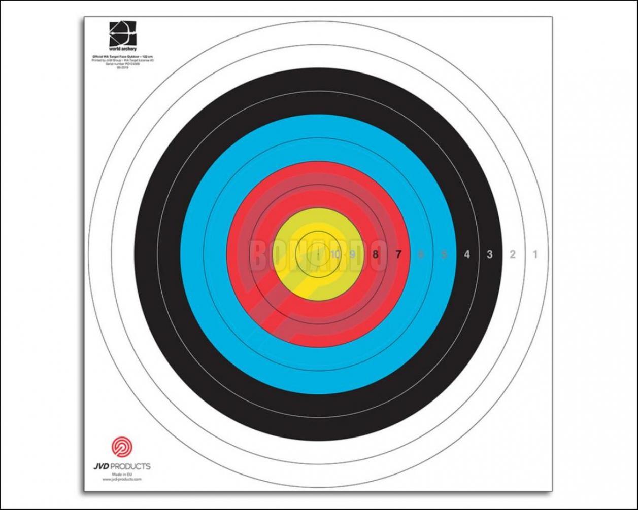 JVD BERSAGLIO FITA 122 CON NUMERI CONFEZIONE 50 PEZZI