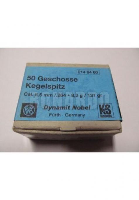 RWS PALLA KS CAL. 6,5 8,2GR. 127GRS CONF. 50