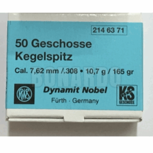 RWS PALLA KS CAL. 7,62/308 10,7G 165 GRS CONF.50