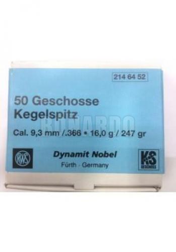 RWS PALLA KS CAL. 9,3mm/366 16,0G 247GRS CONF. 50