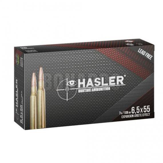 HASLER MUNIZIONI CAL.6,5X55 ARIETE 108GRS