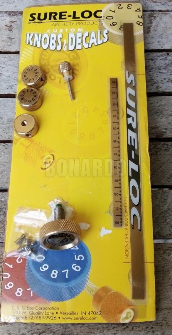 SURE-LOC KNOBS DECAL GOLD