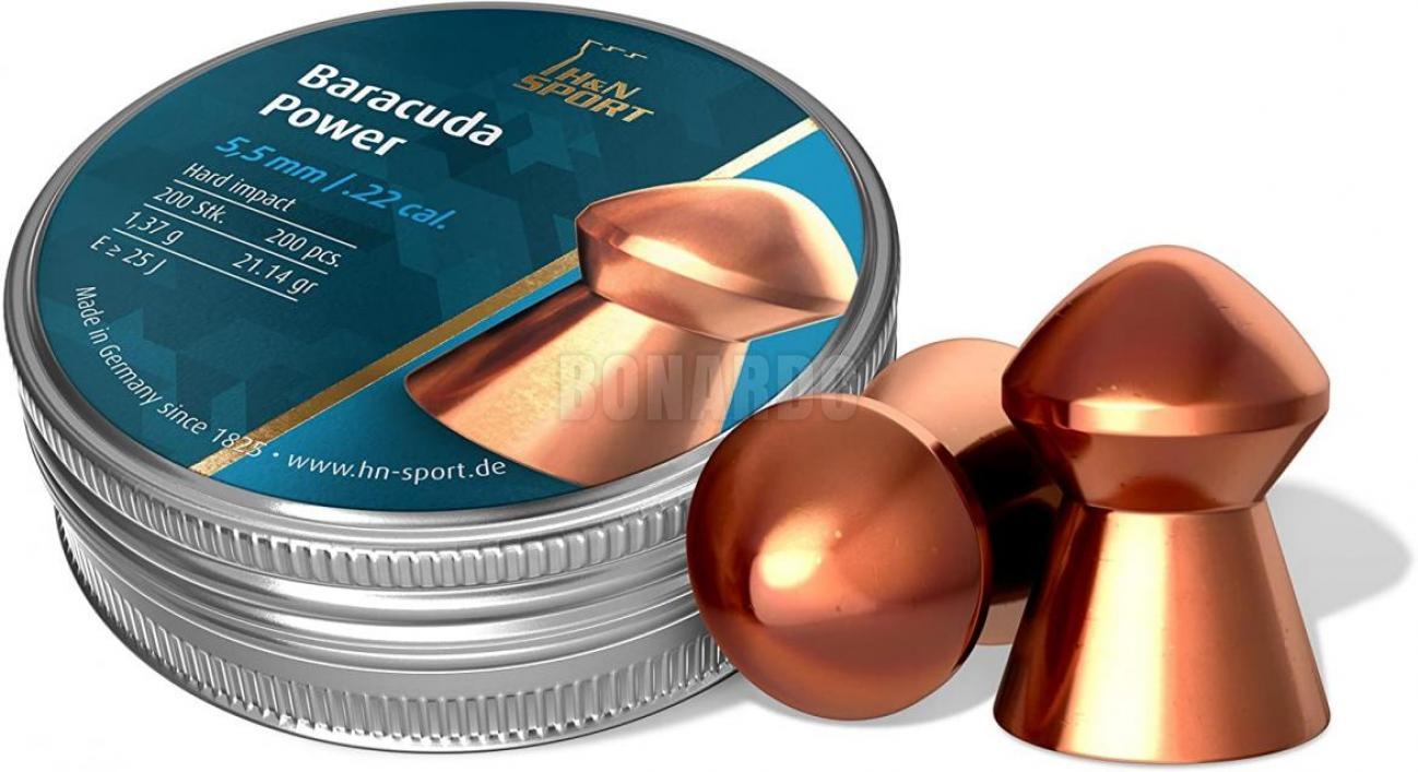 H&N PALLINI IN PIOMBO BARACUDA POWER CAL 5,50 CONF.200 RAMATO 1.37G