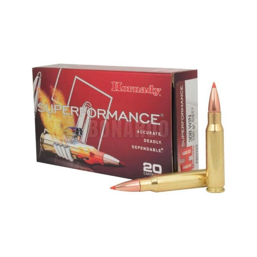 HORNADY MUNIZIONI CAL.308W SUPERFORMANCE 165GRS SST