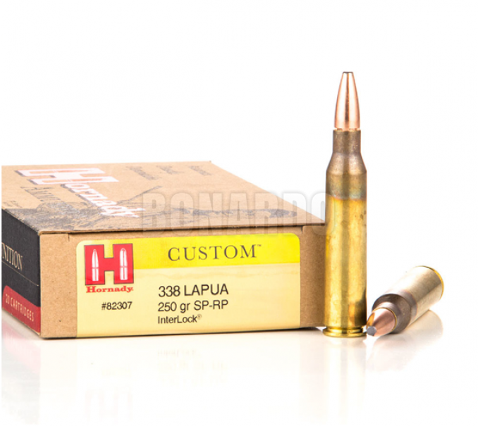 HORNADY MUNIZIONI CAL.338 LAPUA MAG. 250GRS INTERLOCK
