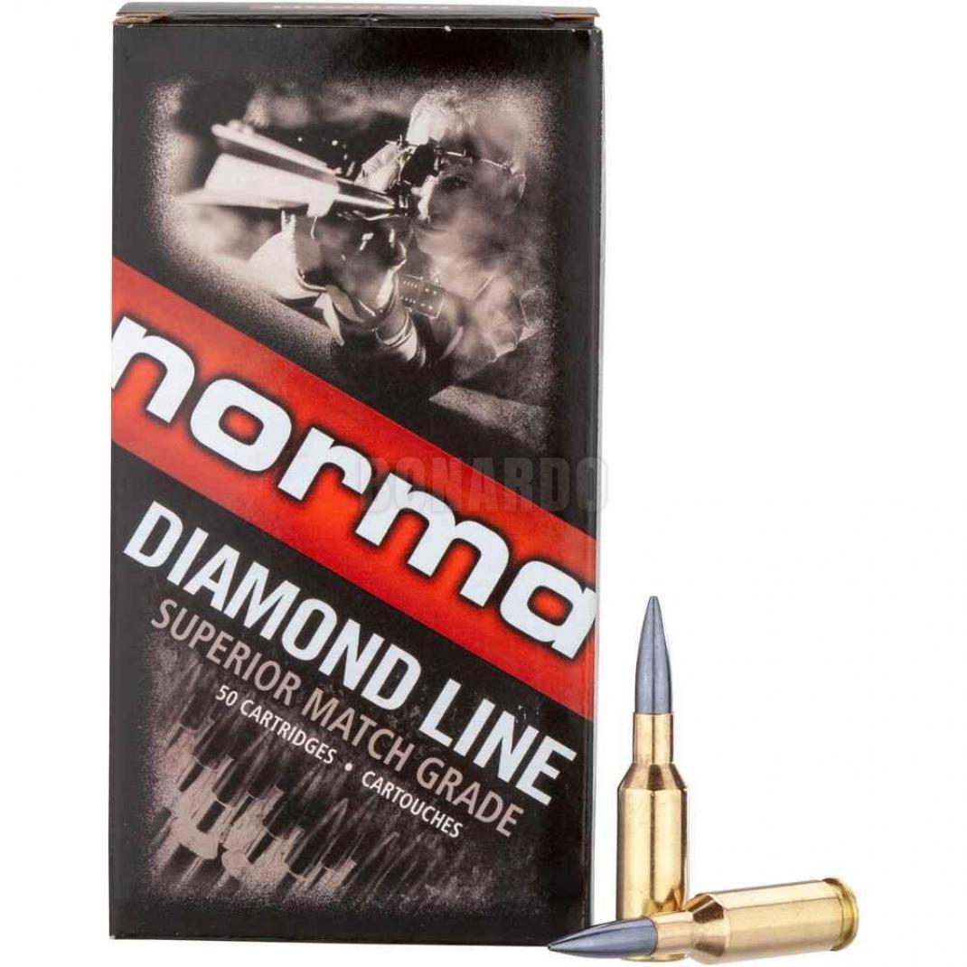 NORMA MUNIZIONI CAL. 6.5X55 130 GRS HP DIAMOND LINE