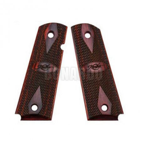 KIMBER GUANCETTE IN LEGNO ROSE WOOD  D.D. FULL SIZE LOGO