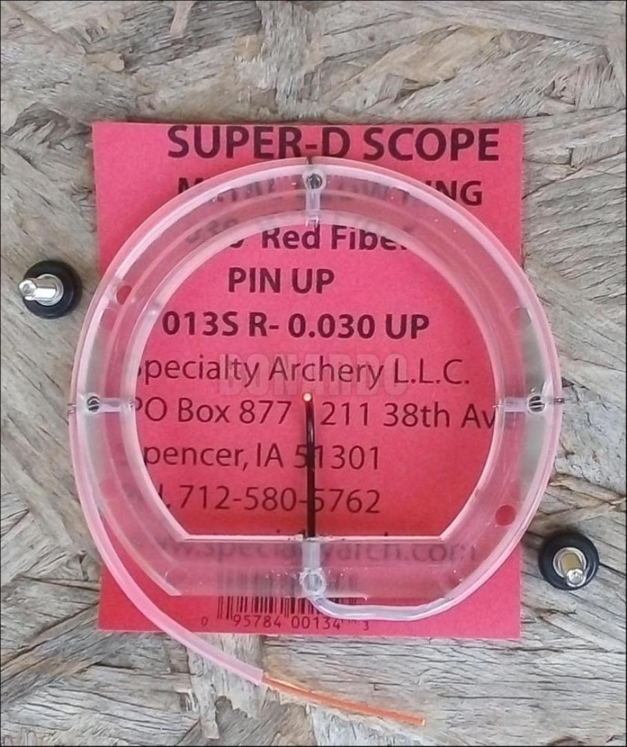 SPECIALTY ARCHERY SUPER D METAL GLOW RING + PIN FIBRA OTTICA