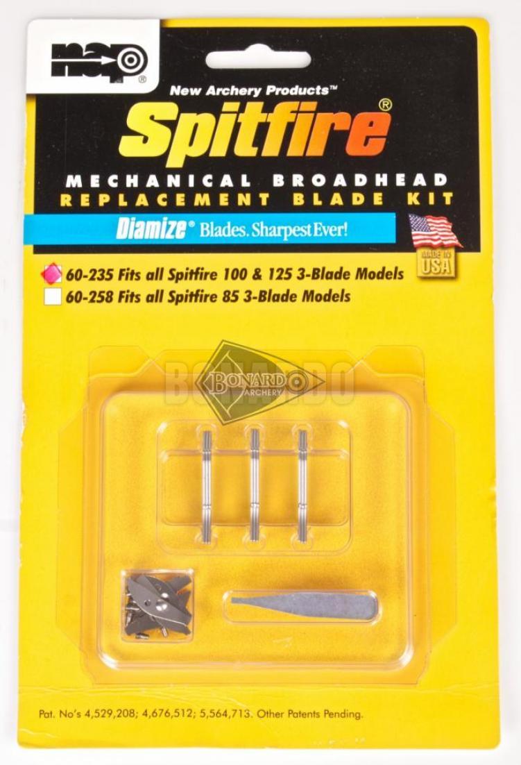 NAP LAME RICAMBIO PUNTA SPITFIRE 3 100/125GR 9 PEZZI