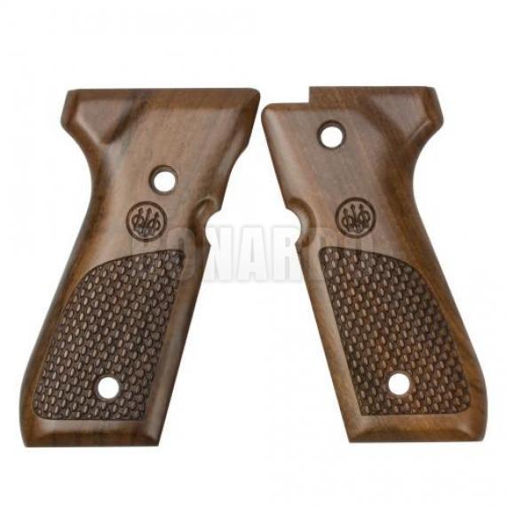 BERETTA GUANCETTE IN LEGNO ZIGRINATE LASER IN LEGNO CON ZIGRINO AL LASERPER 92/96/98