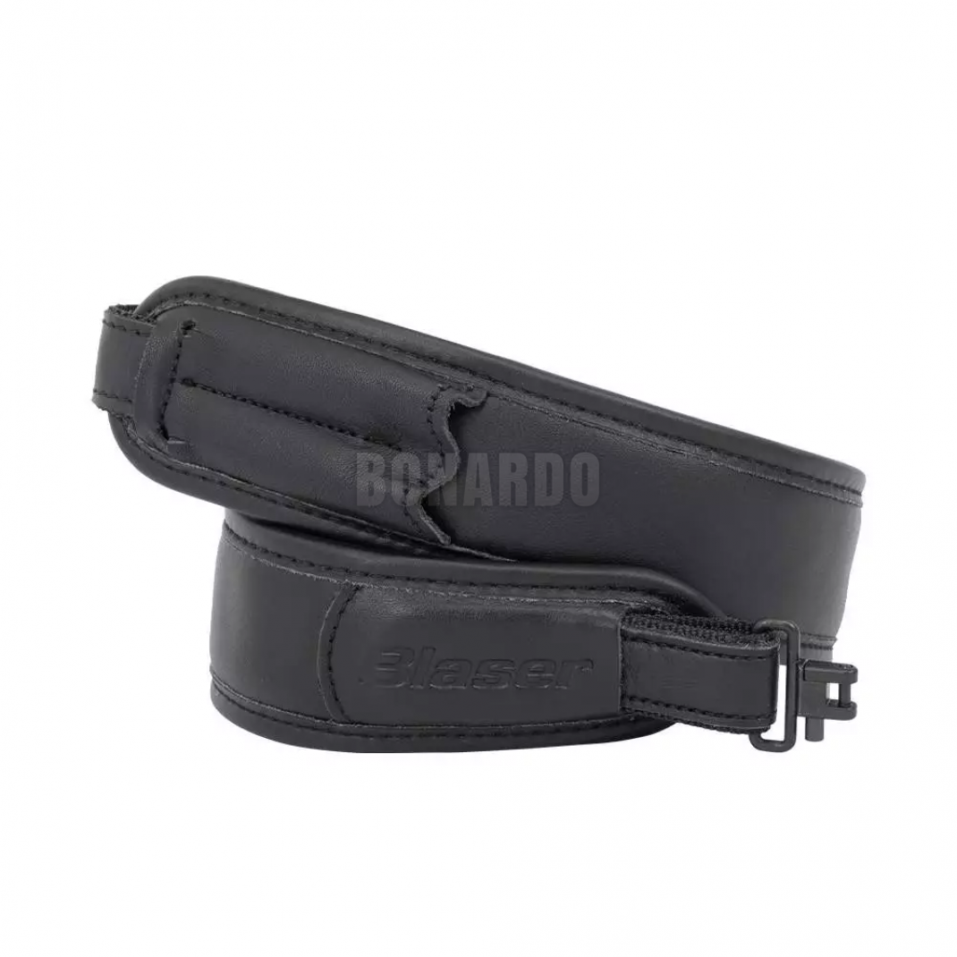 BLASER CINGHIA TRAPORTO CARABINA NEOPRENE PELLE NERA