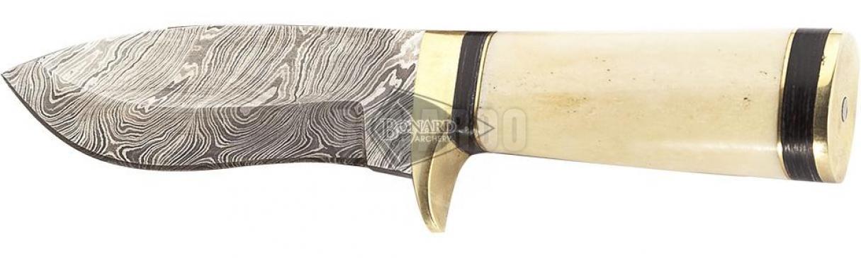 39OUTDOOR COLTELLO DAMASCO HUNTER MANICO IN OSSO