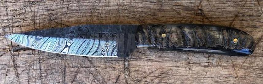 39OUTDOOR COLTELLO DAMASCO MANICO IN CORNO 23.5cm