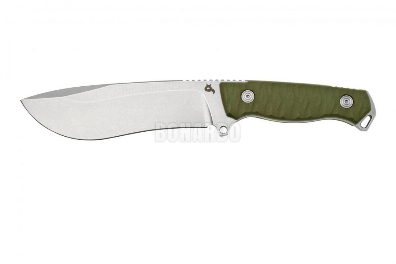 FOX COLTELLO BLACK FOX GOLEM LAMA D2 STONEWASH OD GREEN