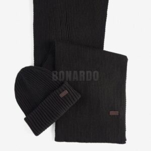 BARBOUR SET CAPPELLO + SCIARPA NERO