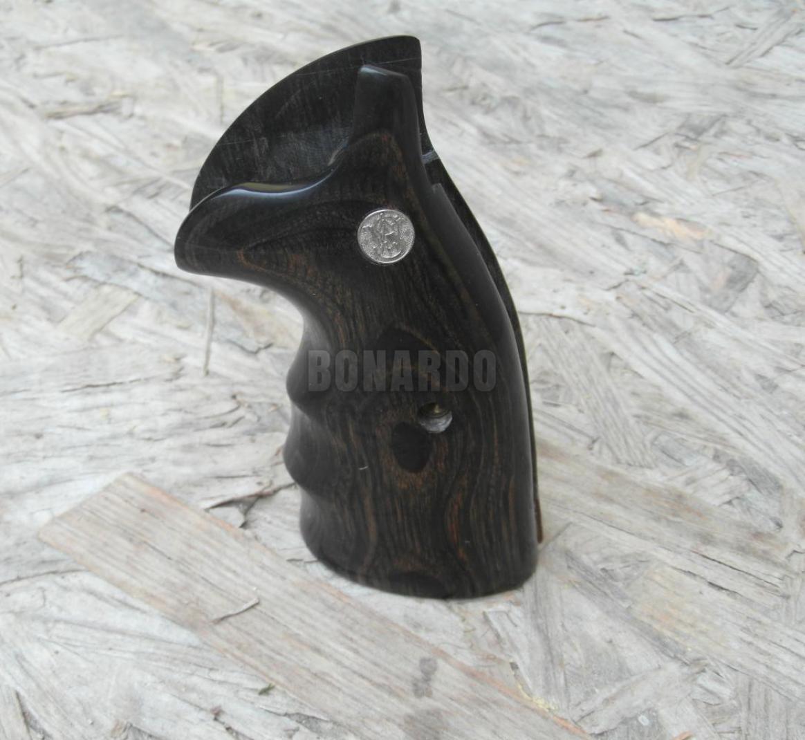 SMITH & WESSON GUANCETTE SILVER BLACK K QUARE BUTT