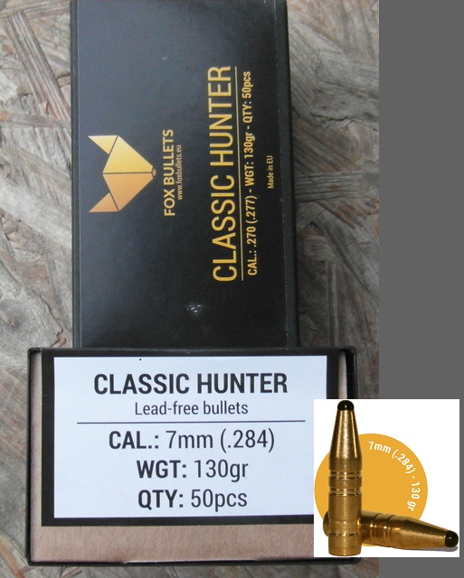 FOX BULLETS CLASSIC HUNTER CAL. 7mm 130GRS LEAD-FREE