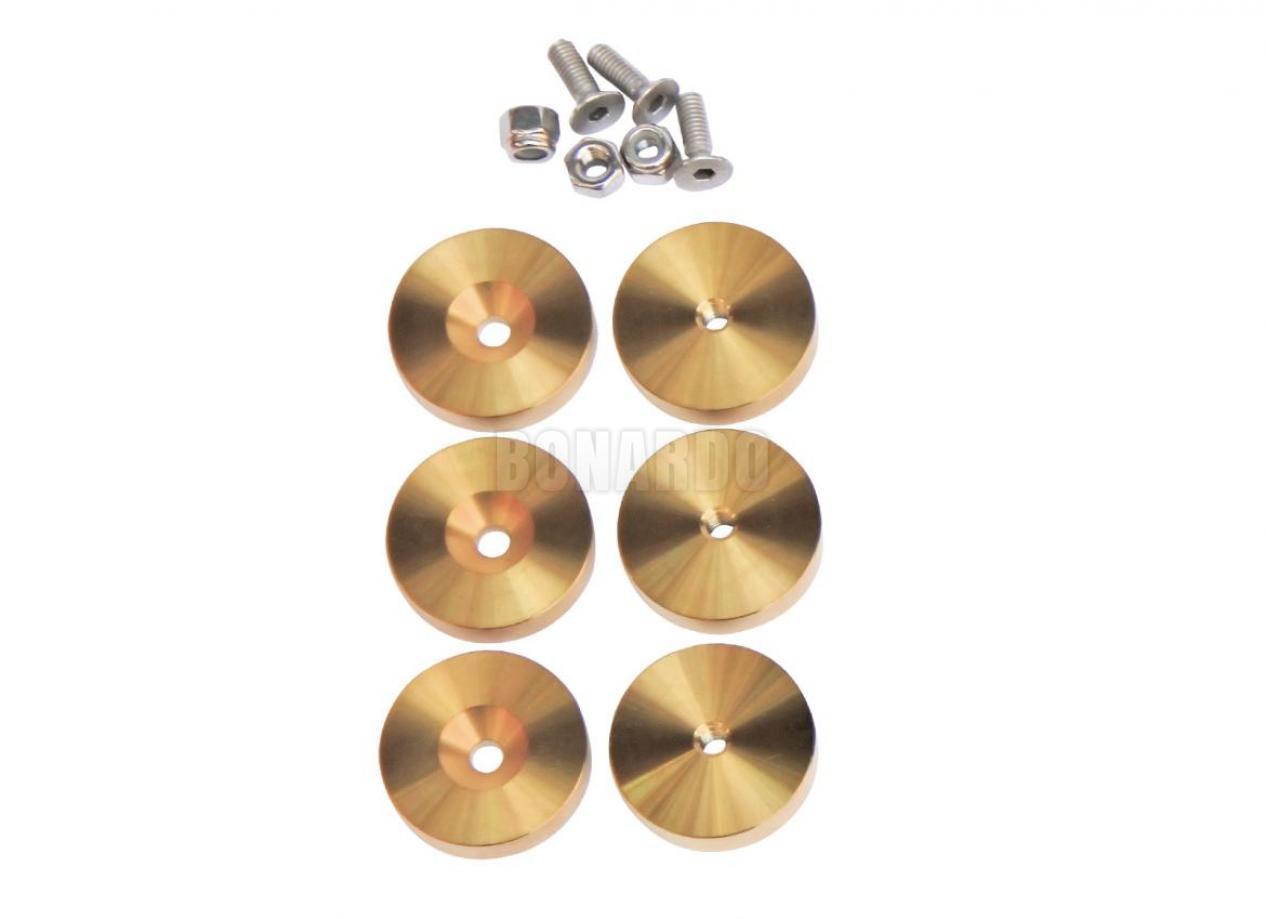 GILLO SET PESI RISER G4 S.STEEL TITANIUM GOLD CONFEZIONE 6 PEZZI