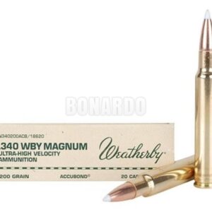 WEATHERBY MUNIZ. CAL. 340 WEAT. 200 GRS ACCUBOND