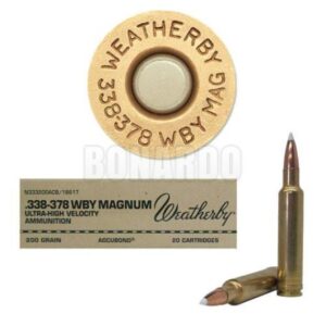 WEATHERBY MUNIZ. CAL. 338-378 WEAT. 200 GRS ACCUBOND