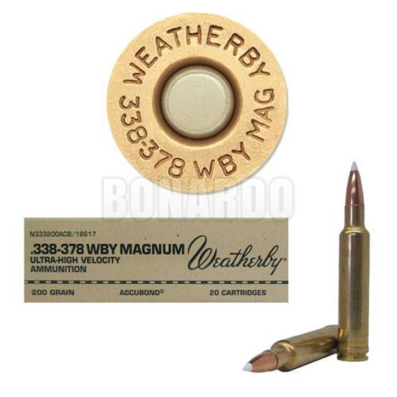 WEATHERBY MUNIZ. CAL. 338-378 WEAT. 200 GRS ACCUBOND
