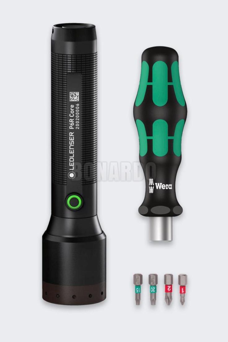 LED LENSER TORCIA P6R CORE + SET CACCIAVITE