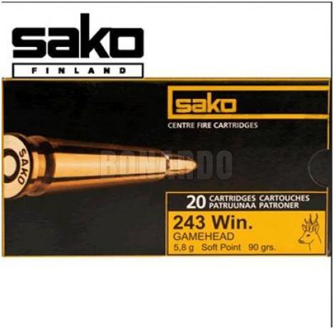 SAKO MUNIZ. CAL.243W GAMEHEAD 90 GRS 112E