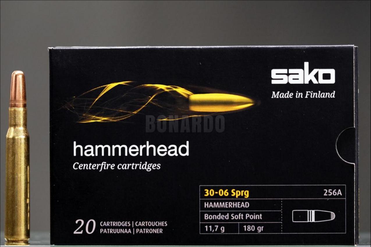 SAKO MUNIZ. CAL.30-06 HAMMERHEAD 180 GRS 256A