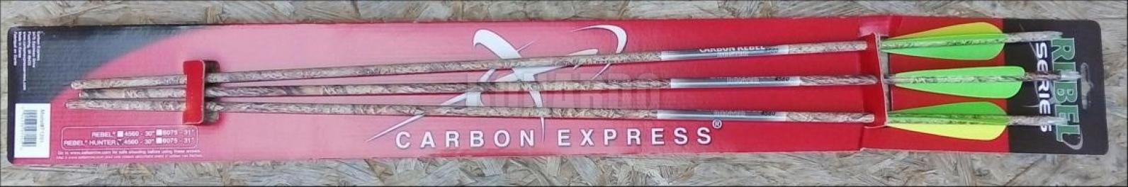 CARBON EXPRESS FRECCIA REBEL HUNTER IN CARBONIO CAMO 4560 SET 3 PEZZI YL/GR